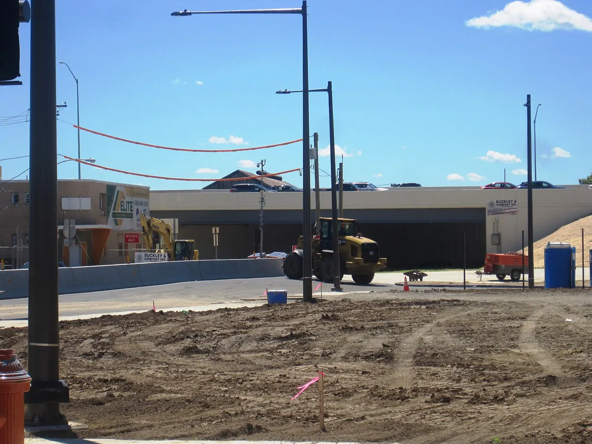 The rebuilt I-95 overpass at Cottman Avenue, Philadelphia, June 2024