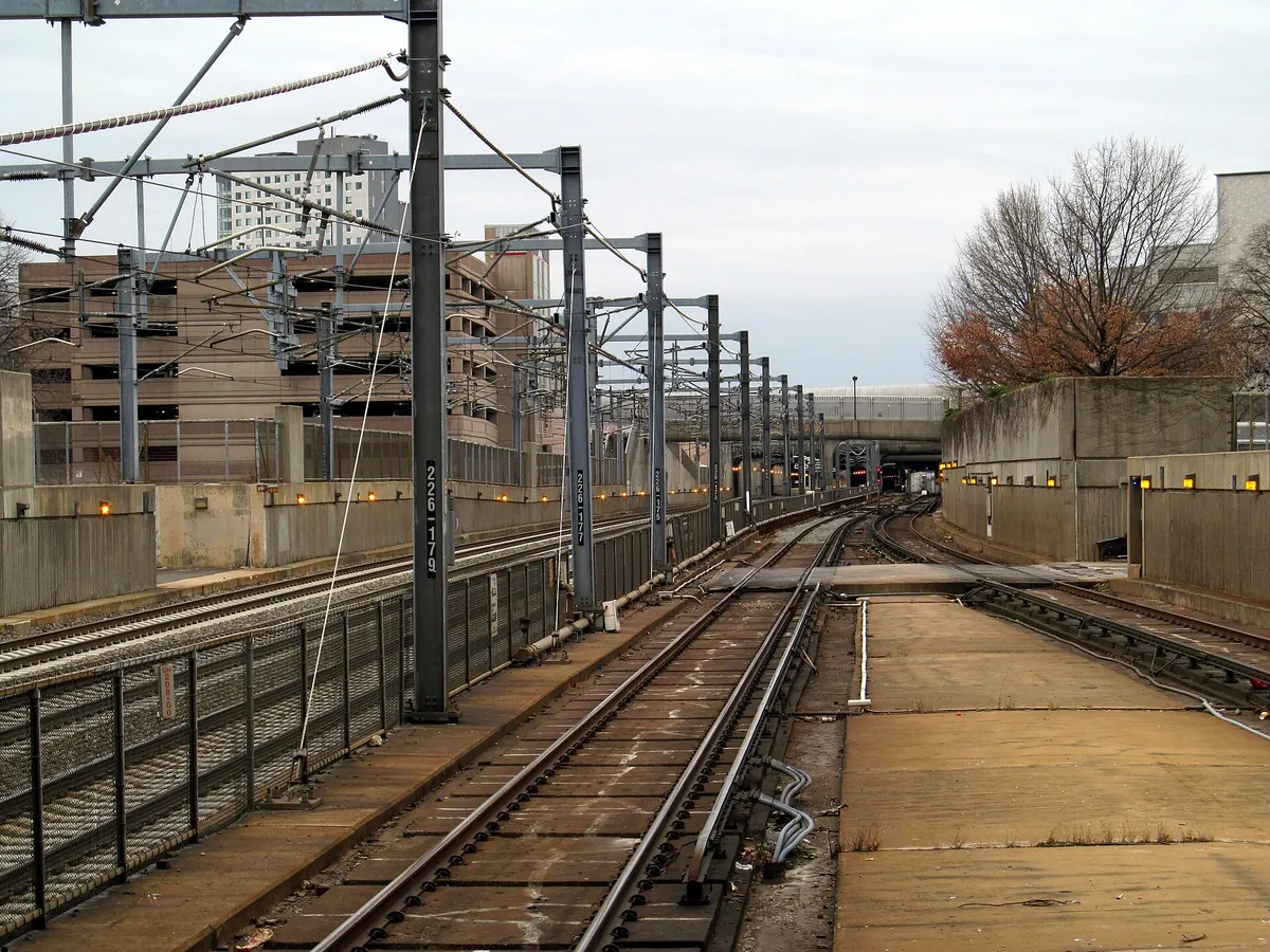 Boston's Southwest Corridor, built on land cleared for the cancelled I-95 expressway, in 2011